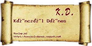 Könczöl Dénes névjegykártya